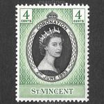 ROYALTY : ST VINCENT 1953  4c. QEII Coronation; Omnibus [MNH] [SG188]