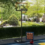 Basketball Hoop and Stand, Adjustable Basketball Stand Net, Set System w/ Wheels