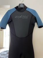 Typhoon Swarm Men's Shortie Wetsuit M Black/Blue Short Sleeve Zip Back