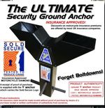 Y Anchor for floor securing motorcycle chain