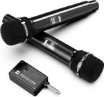 ECHOMUSSY Wireless Microphone with 40H Battery, 200ft Range, Low Latency for Kar