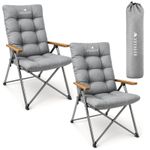 Voyager Luxury Camping Chair for Outdoor & Travel 150kg Load Capacity 1/2 Pack