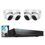 Reolink 5MP 2K PoE Security Camera System 8CH 2TB HDD NVR 24/7 Video Recording
