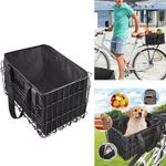 Rear Bike Basket w/Removable Bag, Bike Bicycle Carry Basket Shopping Outdoor