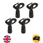 4Pack Mic Clip Wired/ Wireless Microphone Mount Holder for Mic Stand