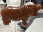 Russian Hand Carved Agate Hippo Figurine  
