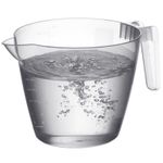Clear Plastic Measuring Jug Cups Pint ML Baking Kitchen Liquid Water 1L 2L