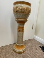 Ceramic Jardiniere  on Pedestal. Good Condition.