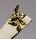 PAUL MARKEY STERLING SILVER HOOKED BACK HONEY BEE SPOON 1984 DESIGNER