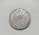 1861 Emperor Franz Joseph I Austrian 1 Florin .900 fine silver coin.
