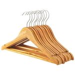 Wooden Coat Hangers Suit Garment Clothes Hardwood Trouser Bar Hook 10/20/40/80pc