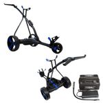 Golfstream GX1 Electric Golf Trolley – Easy-Fold Premium Design – Black / Blue