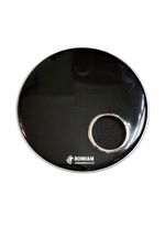 22" Black Resonant Bass Drum Head – BONHAM DRUMHEADS – Chrome Port Fitted – Kick