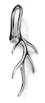 5 x STERLING SILVER Veined Leaf Pendant Pinch Bails, 24 mm, for Jewellery Making