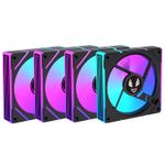 PC Case Cooling ARGB Fans -Symbiote NOVA Black 4-PIN 120mm 12V Silent RGB x1-x10