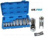 US PRO Difficult Access Socket Set Lambda Oxygen Sensor 10-22mm 9pc 5560