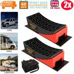 1Pair Motorhome Caravan Levelling Ramps Level Up Blocks Levellers + Storage Bag