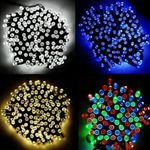 Waterproof String Fairy Lights 100-500 LED Solar Power Garden Outdoor Xmas Fence