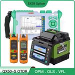 Fiber Optic Fusion Splicer EX39 w/8s Splicing+QX50 SM OTDR 32/30dB+OPM+30mw VFL