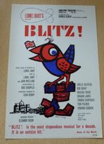 Lionel Bart  BLITZ! Amelia Bayntun  Bob Grant  Toni Palmer 1962 London Flyer