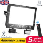 1-20X 100W LED Floodlight PIR Motion Sensor Garden Flood Security Light w/Remote