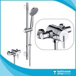 Bristan Sonique Rear-Fed Exposed Chrome Thermostatic Mixer Shower