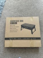 Portable Foldable Charcoal BBQ Grill Black Steel Small 39x29cm Z21M