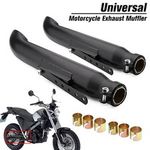 2 X 20''/52cm Motorcycle Exhaust Muffler Pipe For Cafe Racer Chopper Universal