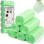150 pcs Biodegradable Food Waste Bags, 6L Compostable Caddy Bin Liners, Small C