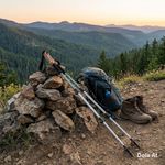 26" Telescopic Anti-Shock Extendable Trekking Pole Hiking Walking Camping UK~
