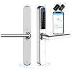Slim Fingerprint Smart Door Lock, Keyless Entry Keypad Door Lock with Handle, E…