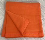 Vintage Retro Large Orange Merino Wool Blanket Queen Size 98”x92” #VF