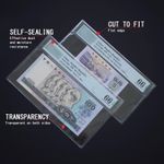 Paper Money Storage Sleeves Holder Self adhesive Case for PMG Graded Banknote