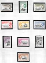 FALKLAND ISLANDS DEPENDENCIES, 1954 ALBUM PAGE SG G26-35 SHIPS MINT HINGED.
