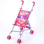 Buggy Stroller Baby Dolls Foldable Pram Pink Doll Pushchair Kids Toy BiBi Doll