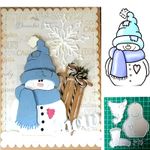 🇬🇧 SNOWMAN METAL CUTTING DIE, CHRISTMAS, STENCIL EMBELLISHMENT CARD MAKING