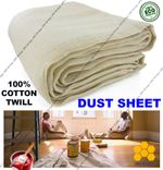 1 Cotton Dust Sheet Large Heavy Duty Decorating Paint Protection Twill Cover DIY