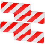Walser 4x Red Striped Self-Adhesive Car Door Edge Guard Wall Corner Molding