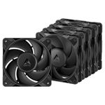 Arctic P12 Pro PST 120mm PWM Case Fans Black 3000 RPM 77 CFM  4-Pin - 5 Pack