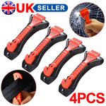 4X Emergency Car Safety Escape Hammer SeatBelt Cutter Tool Window Glass Breaker