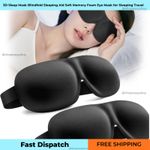 Soft Padded Sleep 3D Mask Eye Blackout Luxurious Blindfold Travel Eye Cover UK