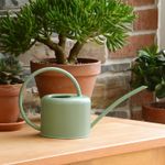 Indoor Green Coloured Watering Can Metal Galvanised Steel 1.1L Narrow Spout UK