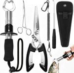 Fishing Pliers Set Saltwater Long Nose with Fish Gripper Unhooking Tool 6-in-1
