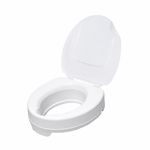 Ticco 2G Raised Toilet Seat with Lid (10cm/4") for Elderly & Disabled