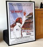 Steve McQueen Le Mans Movie Poster - Original 1985 Re Issue - Famous Racing Film