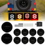 11PC For Land Rover Defender 90 110 130 Light DELUXE SMOKED LED Upgrade Kit Lamp