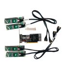 PLX88048 PCIe 4.0 x16 4*SFF-8654 8I Expansion Card +4*Baseplate 4*Cable X8X8X8X8