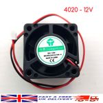 4020 DC 12V 2 Pin XH2.54 Axial PC Printer Cooling Fan 40x40x20mm 4cm UK