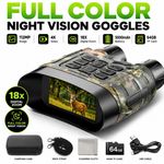4K Full Color Night Vision Goggles 18X Zoom 112MP Infrared Vision Binoculars UK