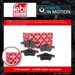 Brake Pads Set Rear 16718 Febi 425405 C2C27271 1233679 1324300 1360254 23482 New